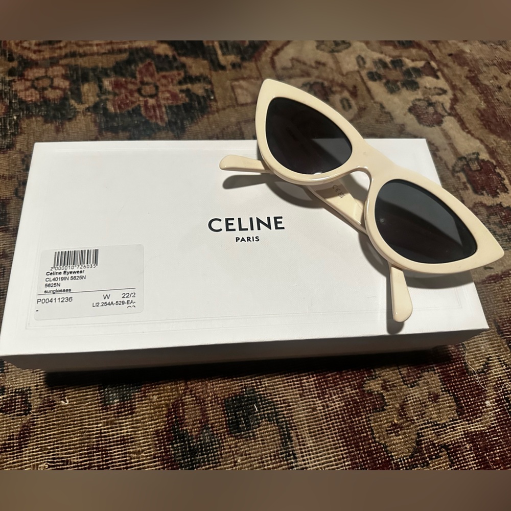 Celine Ivory Cat-Eye Sunglasses - Picture 6 of 9